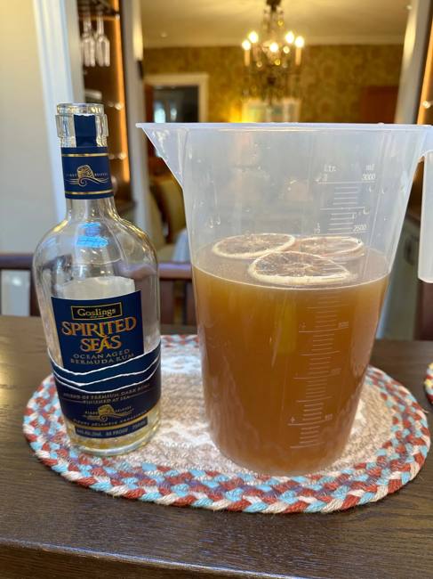 Winter citrus rum punch